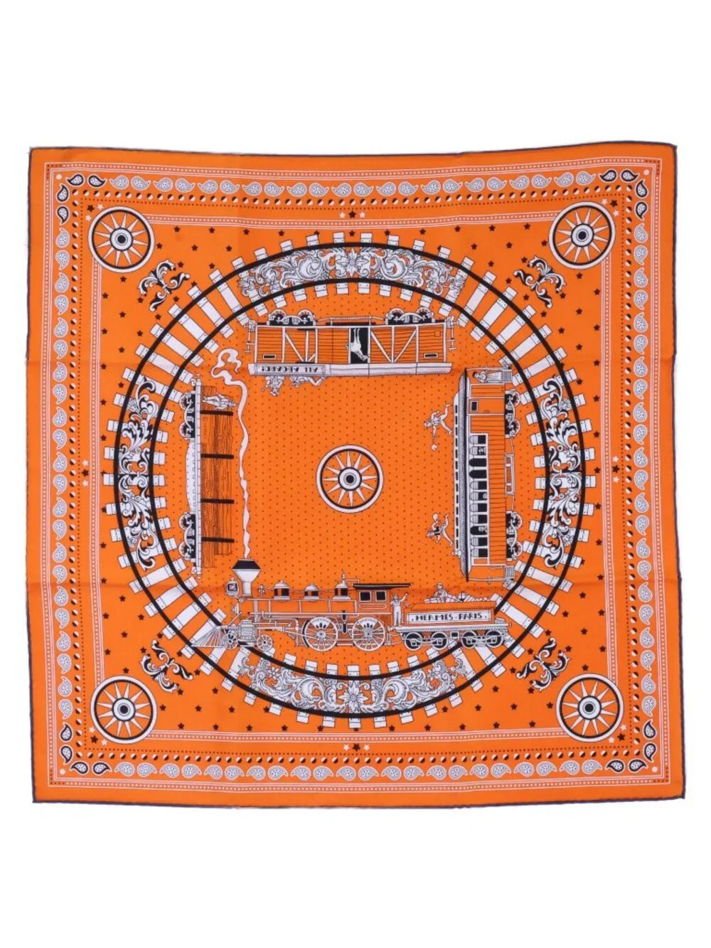 Hermes Bandana Soie All Aboard! Silk Carre 55 Scarf